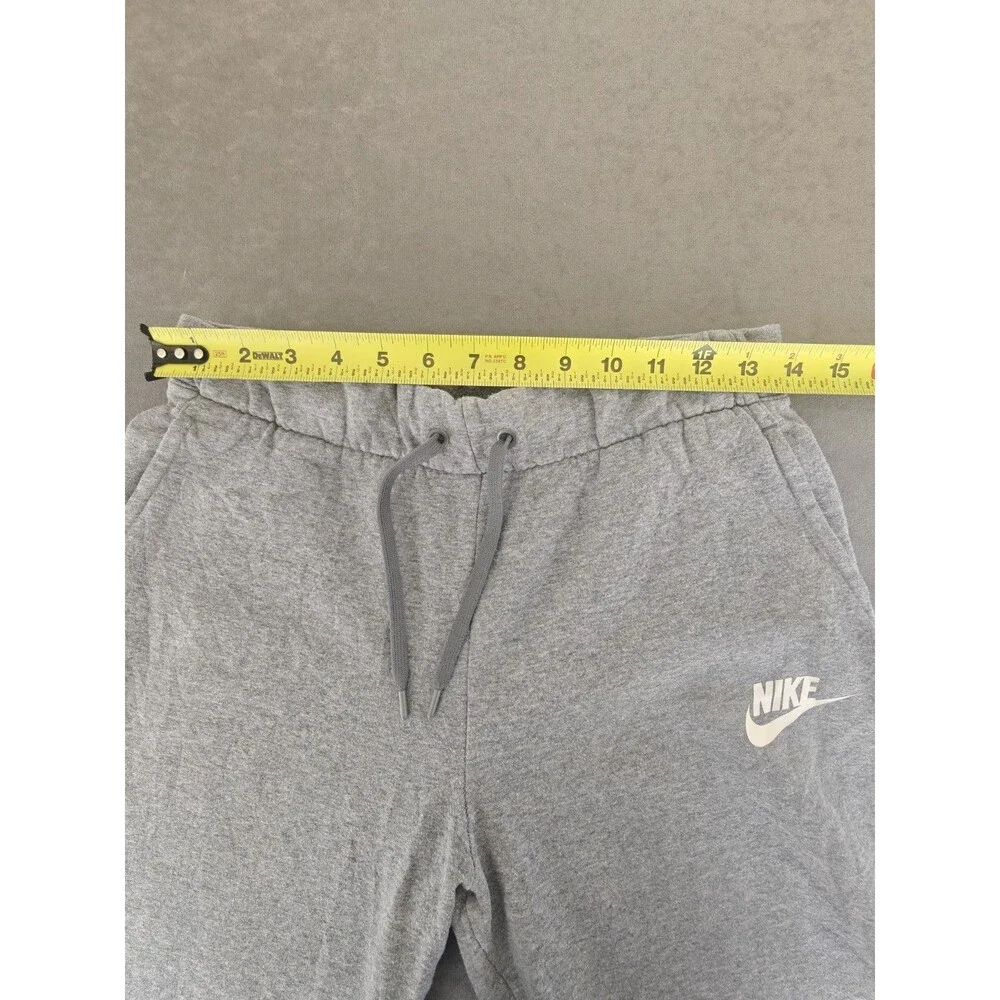 Nike Gray Fleece Jogger Sweatpants Size XL Drawstring Athletic Lounge Pants